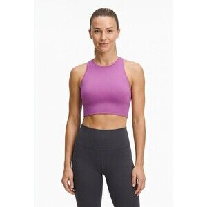 Lululemon Ebb to Train Long Line Bra Size 4 Magenta Glow C/D Support Athleisure